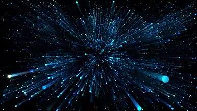 科技荧光粒子流星雨唯美舞台背景视频的预览图